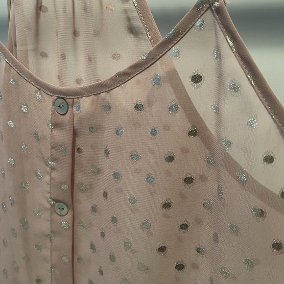 Polka dot blush pink top - Picture 2 of 4